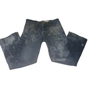 Wrangler Men's Blue Jeans 34x30 Relaxed Boot Custom Bleached